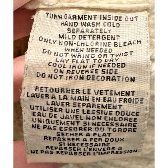 Ralph Lauren Denim and Supply Cable Knit And Ribbon Oat‎ Sweater Womens Size L - Picture 3 of 4